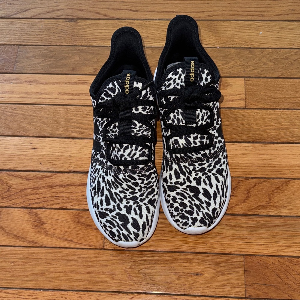 adidas Women's Black & White Animal Print Sneakers